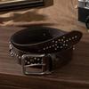 Fashion Rivet Buckle Waist Belt Jeans Style Versatile Jeans Belt Genuine Leather Waistband Men Women