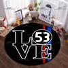 Round Flannel Herbie Beetle Car Carpet No. 53 Car Decorative Rugs Modern Home Living Room Floor Mats Bedroom Carpet Decoration