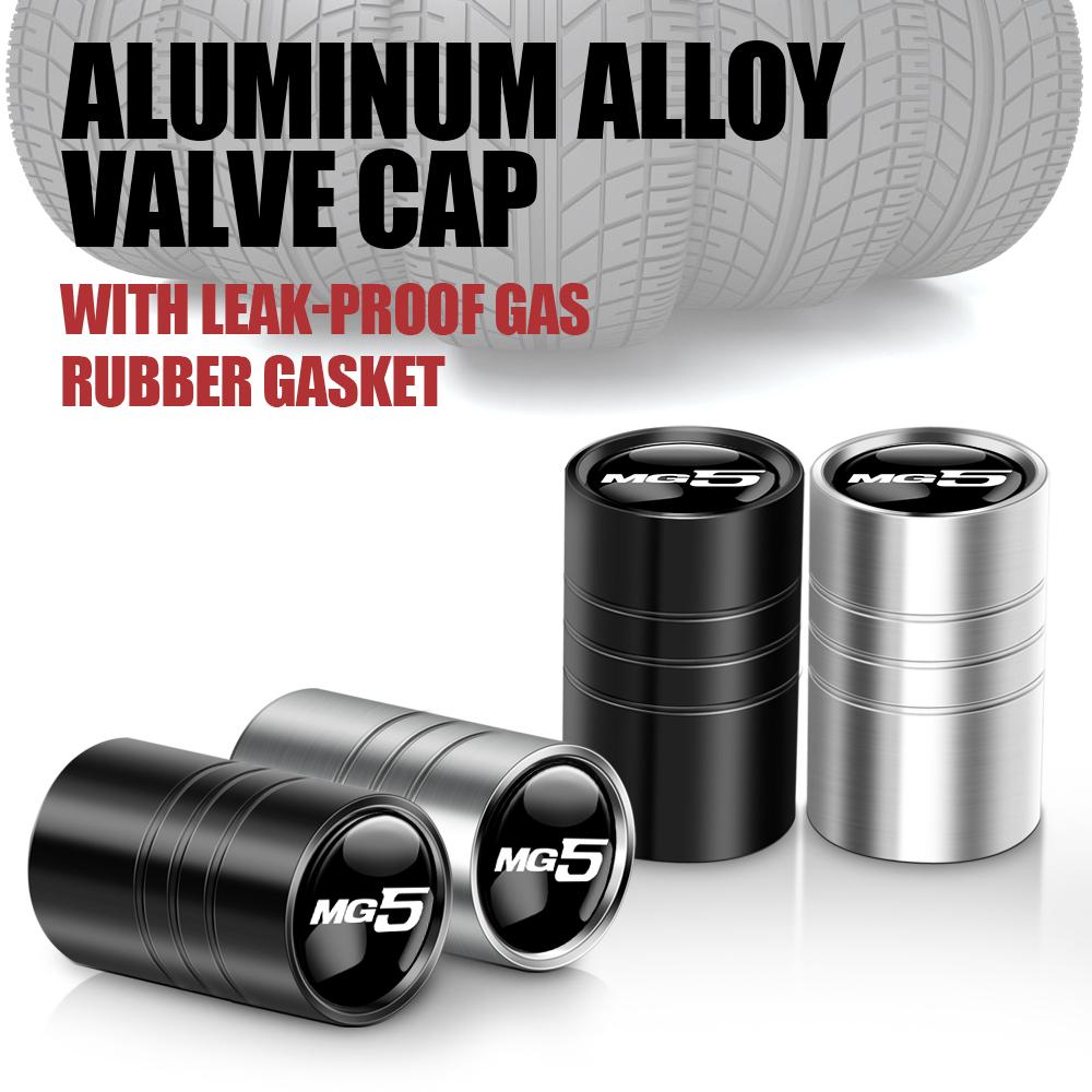 4Pcs Car Tire Valve Cap Metal Tyre Wheel Stem Air Valve Cover for MG MORRIS t GARAGES MG3 MG5 MG6 MG7 ZT HS ZR SW GT TF 3SW HECTOR