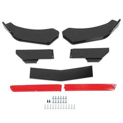 160cm Přední spoiler nárazníku Odolný proti nárazu Lesklý černý Spoiler nárazníku Body Kit s Červeným Předkem