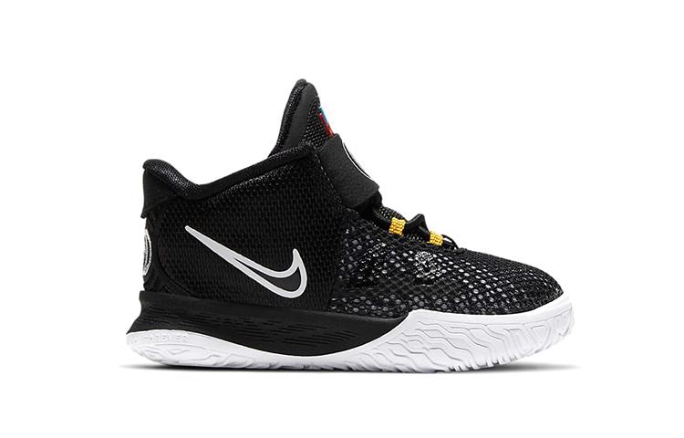 Nike Kyrie 7 Mid Top Basketball Shoes Black White Infant And Toddler CT4980-002