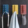 4 In 1 Rotation Creative Plastic Hook Self -stick Storage Shelf Household Bathroom Wall -mounted Plastic Hook