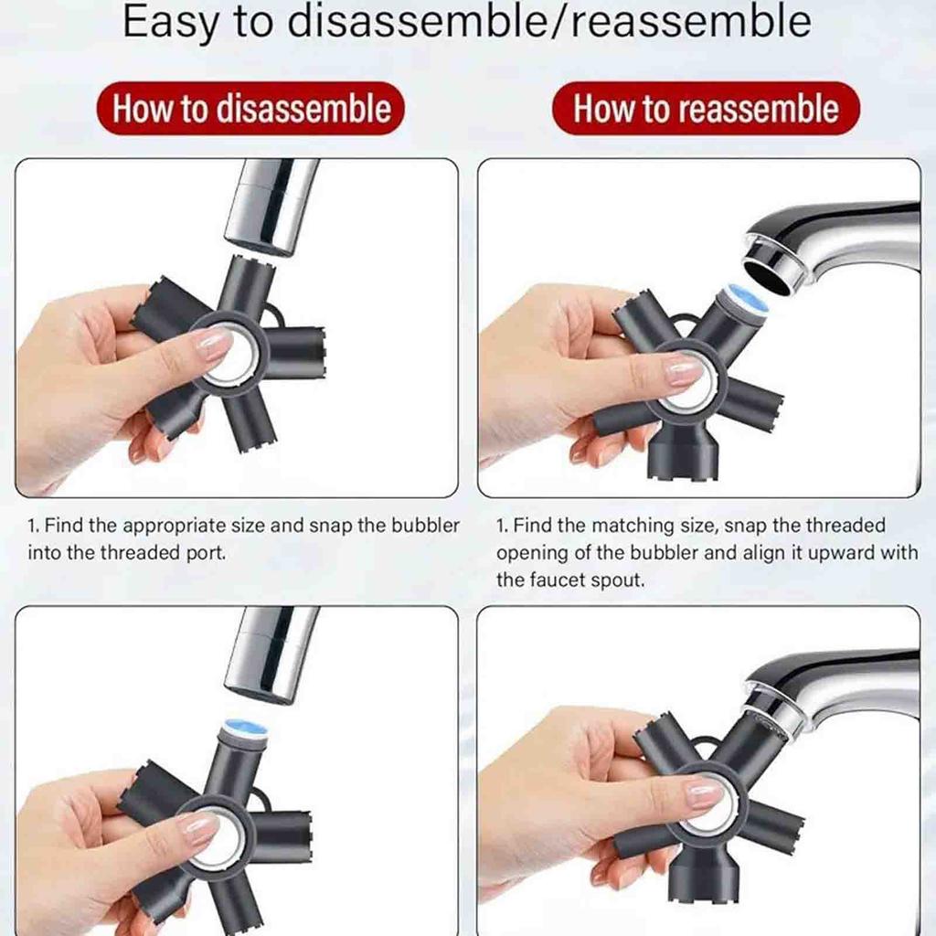 10-in-1 Faucet Multi-Tool Set - Plumbing Kit for Kitchen Sink and Bathroom Maintenance