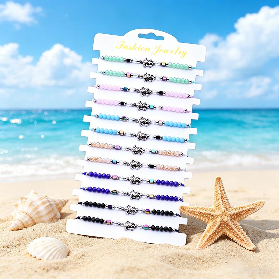 Noter New Bohemian Women String Bracelet Cute Starfish Conch Fish Marine Animals Charm Braslet Beach Vacation Jewelry Versatile