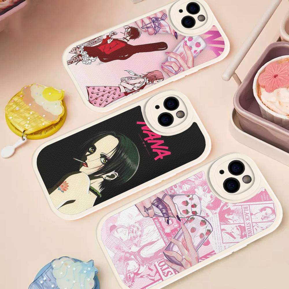 Anime Cool Nana Osaki Phone Case For iPhone 16 15 14 13 12 11 Pro Max Plus Shockproof Leather Cover