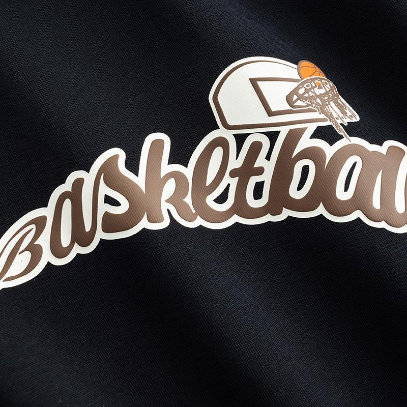 Anta Trendy Printed Round Neck Pullover Basketball Sports Hoodie Unisex Hoodies 972531703-3