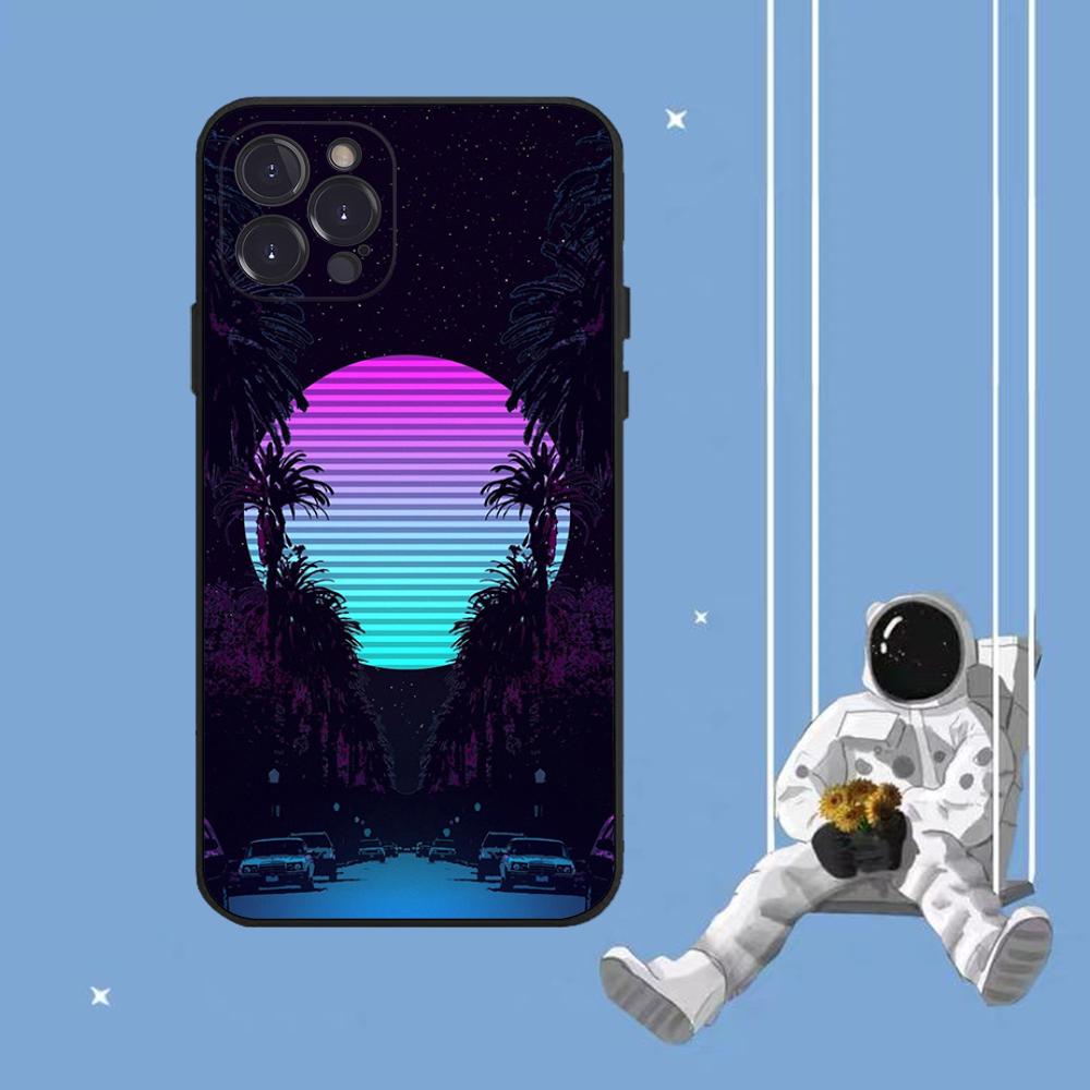 

Synthwave Vaporwave Aesthetic Phone Case For iPhone 14 11 12 13 Mini Pro XS Max Cover 6 7 8 Plus X XR SE 2020 Funda Shell iPhone 13