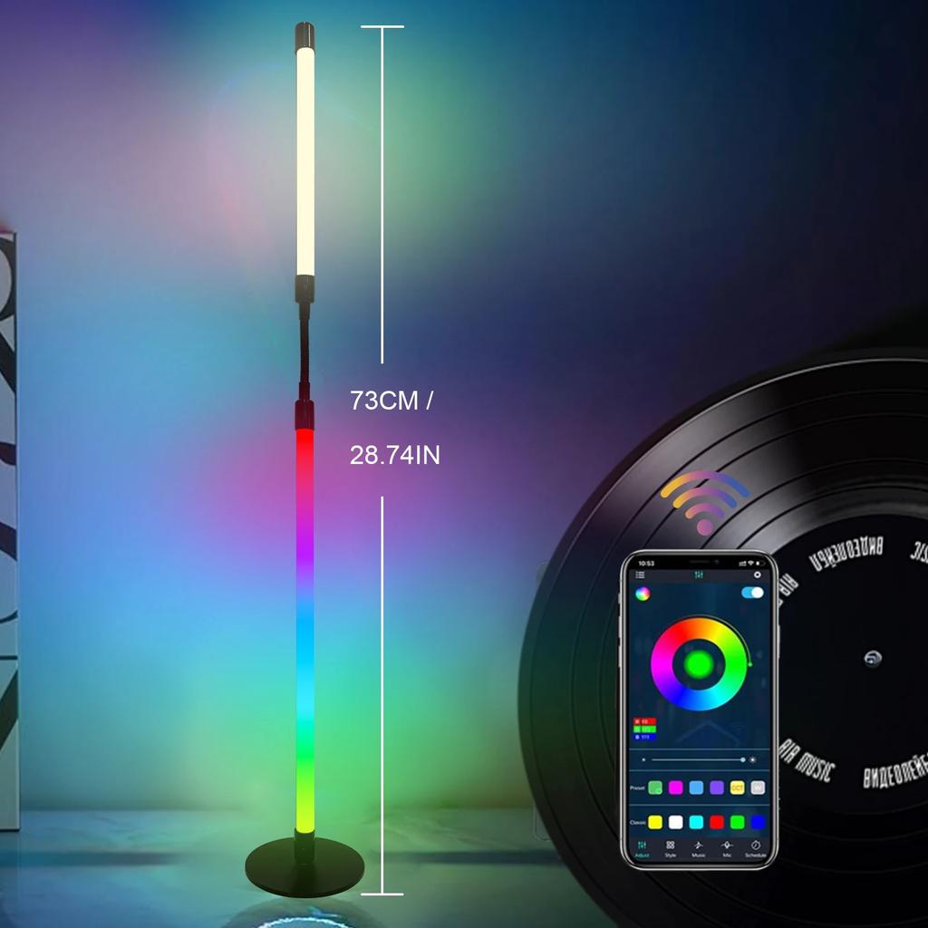 RGB Smart Reading Desk Lamp Atmosphere Light APP Control Music Sync Corner Lighting Timer 360 ° Adjustable Night Light