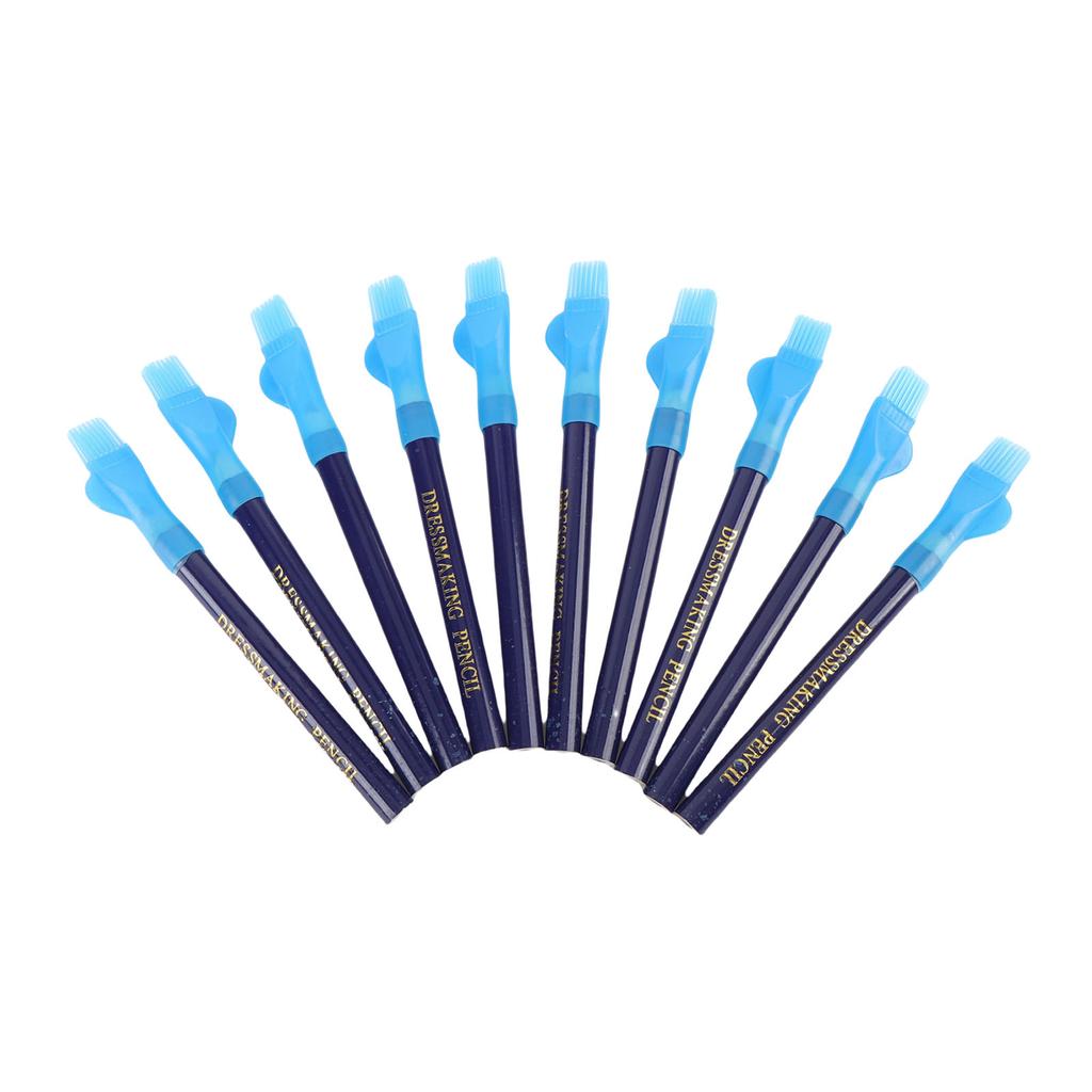 10PCS Sewing Marking Pencils Accurate Multifunctional Fabric Tracing Tailor Pencils with Brushes for Handcraft