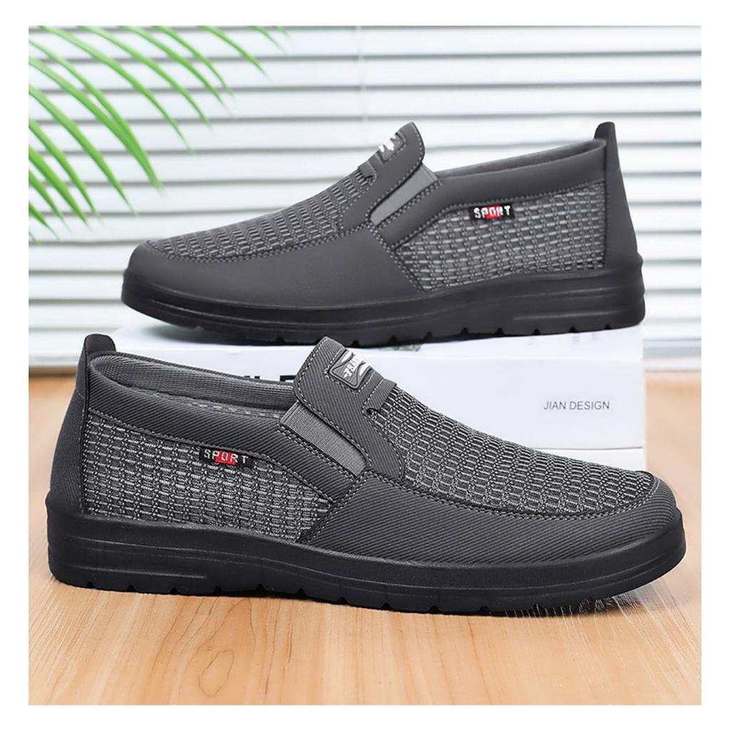 Pantofi de plasă respirabili pentru bărbați, Pantofi cu talpă moale ușori, Pantofi cu gură joasă