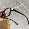 Small square rice nail frame glasses women's anti-blue light trend new popular fashion versatile flat glasses