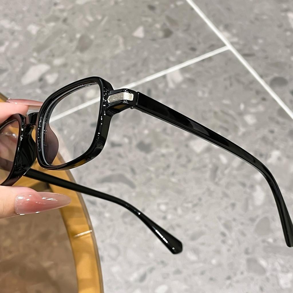 Small square rice nail frame glasses women's anti-blue light trend new popular fashion versatile flat glasses