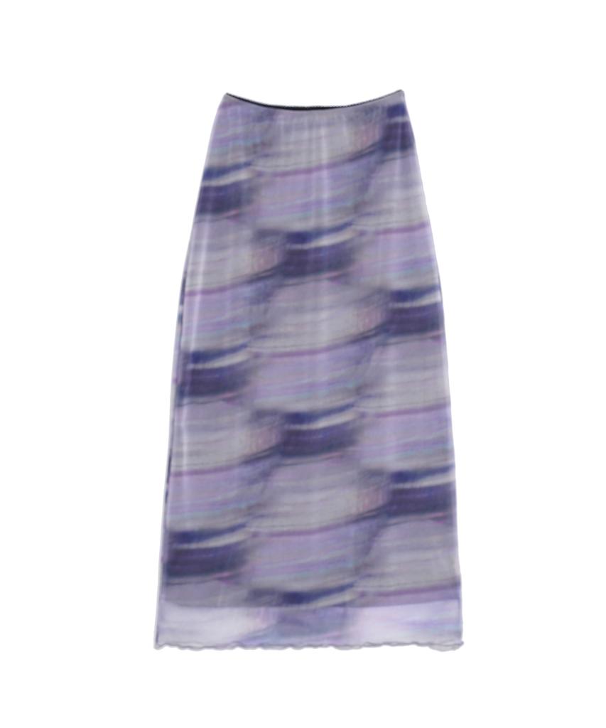 HIGH SCHOOL DISCO Fog Long Mesh Skirt_Purple