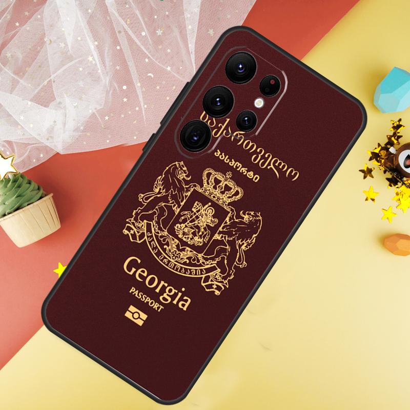 

Georgia Flag Phone Case For Samsung Galaxy S25 S24 S21 S20 S22 S23 Ultra S9 S10 Plus S25 FE Cover Coque Galaxy S24