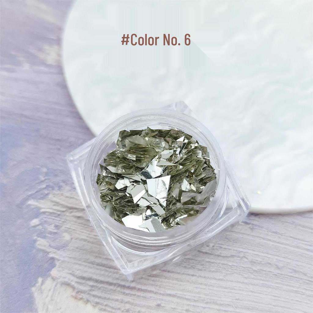 Aurora Nail Art Irregular Glass Shards - Candy Cellophane Flakes