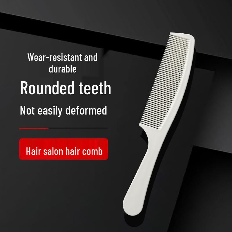 Professioneller ultra-dünner weißer Herren-Haarschneidekamm - Flat Top Barber Special