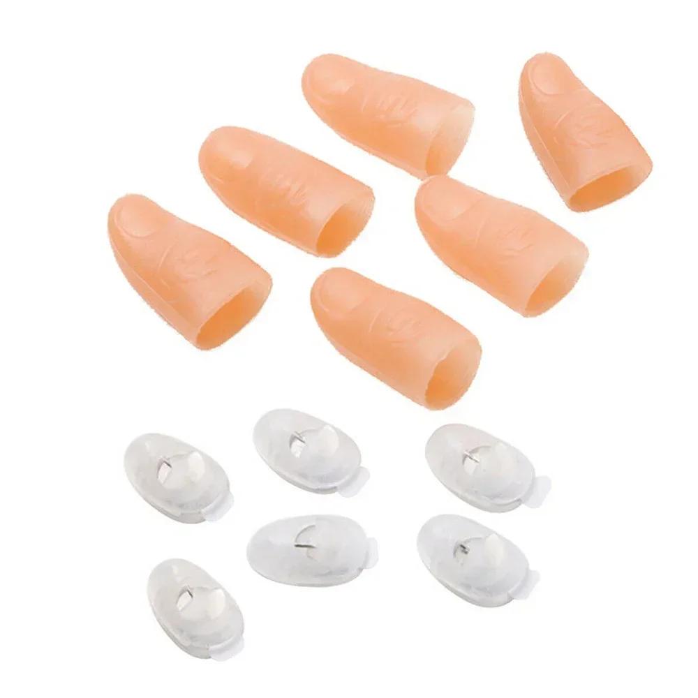 6/4/2Pcs Magic Trick Light Fingers Fake Thumb Tips Stage Show Halloween Prop Prank Magic Props And Accessories Novelty Toys