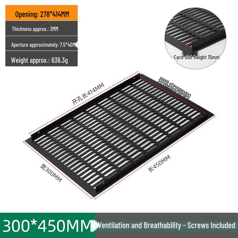 300mm Wide Aluminum Alloy Breathable Mesh Ventilation Hole for AC Exhaust, Windows, Wardrobes, and Cabinets