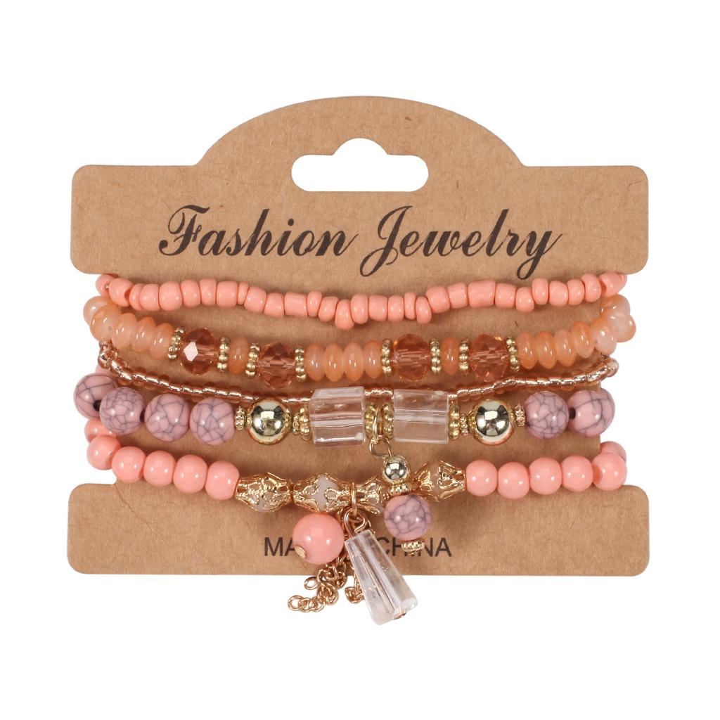 JYL TS Bracelet Bohemian Elephant  Multi-layer Beads Brings Blessings