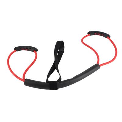 Resistance Band Arm Back Strength Training Stretch Band with Comfortable Handle for Home Workout Red 20LB