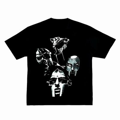 2025 Autumn and Winter Heavy Pure Cotton Trendy Brand Hip-hop Style Printed T-shirt Men's Women's Comfortable Versatile T-shirt