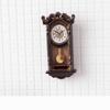 Zinc Zinc Alloy Material Dollhouse Wall Clock Movable Pendulum Simulated Furniture Model  Living Room Decor