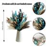 1 Bunches Blue Dried Flowers - 17" Boho Style Artificial Pampas Grass Ideal for Home Decor, Wedding Decor, Bridal Bouquets, Floral Arrangement