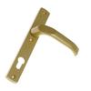 Painted Gold Door Handle 72Mm Key-Locked - Mp Kl D7K Pln