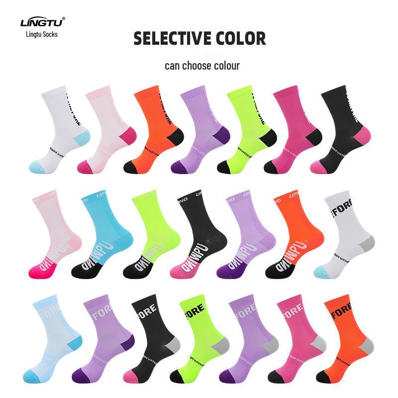 Premium Unisex Mid-Calf Running Socks, Terry Bottom, Ideal for Cycling and Fitness