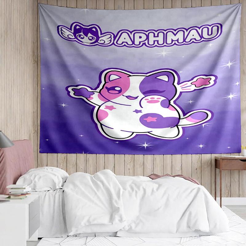 Aphmau Print Tapestry, Backdrop, Easy Setup, Ideal for Bedroom, Office & Living Room, with Aesthetic Wall Hanging Decor.