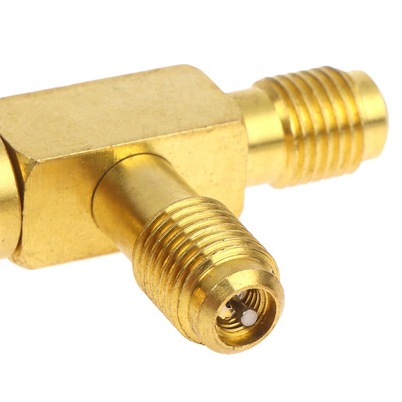1 Satz T-Stück 1/4" SAE Ventileinsatz T-Adapter für Klimaanlagen- und Kälteanlagen Flüssigkeitsfüllwerkzeug