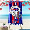 Buffalo Bills Print Beach Towel, Large Soft Quick Dry Towel for Beach Camping Swimming