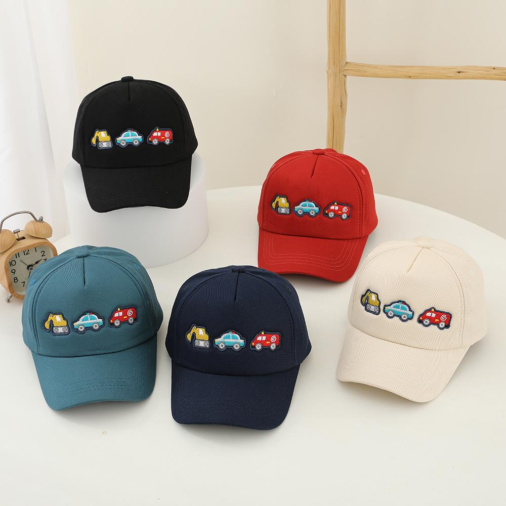 Three Little Cars Children's Baseball Cap Boys and Girls Embroidered Baseball Cap Spring and Autumn New Cartoon Children's Hat