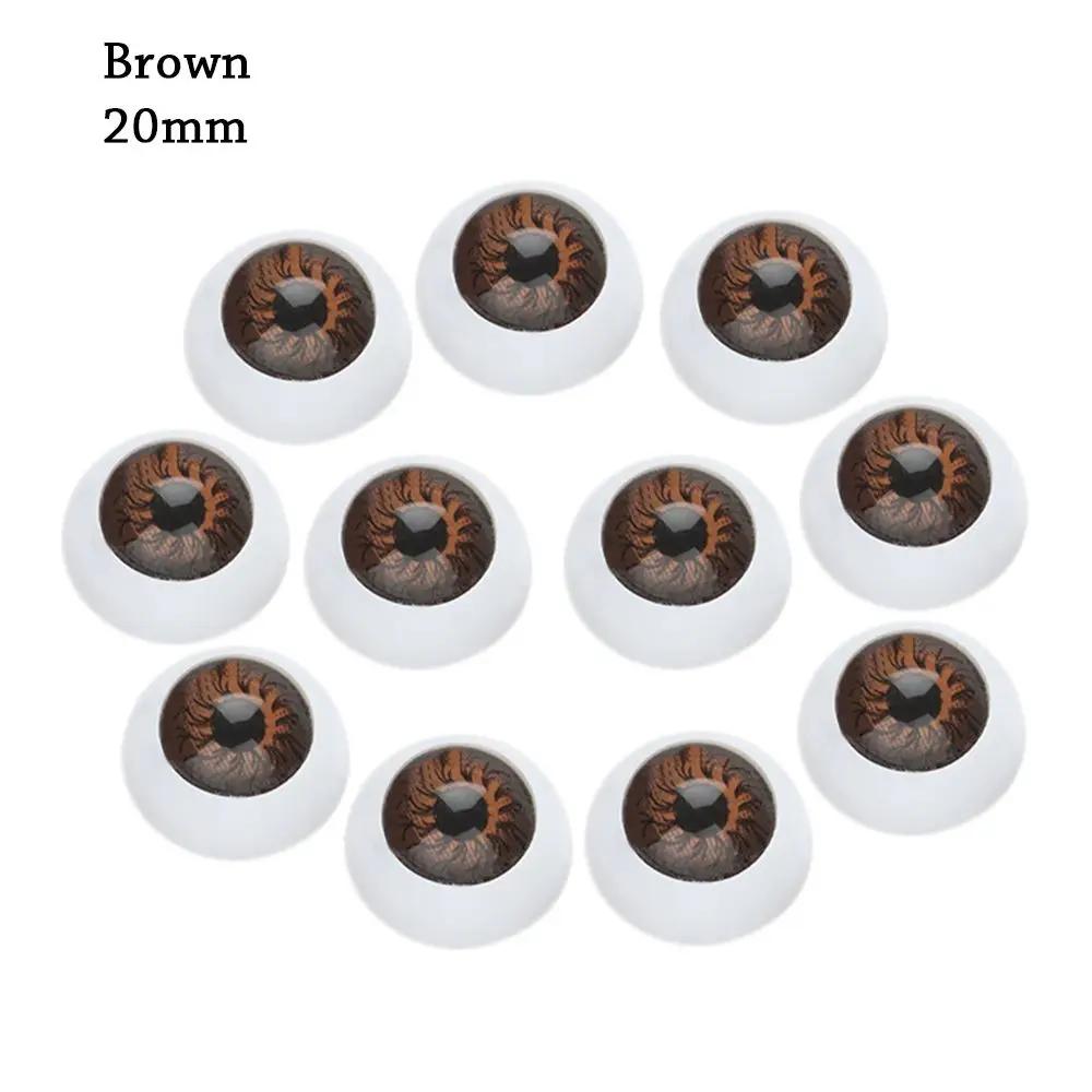 

10Pcs 12Mm/20Mm Plastic Doll Safety Eyes For Animal Plaything Puppet Making Dinosaur For Bjd Doll Round Eyes Diy Craft Accessories