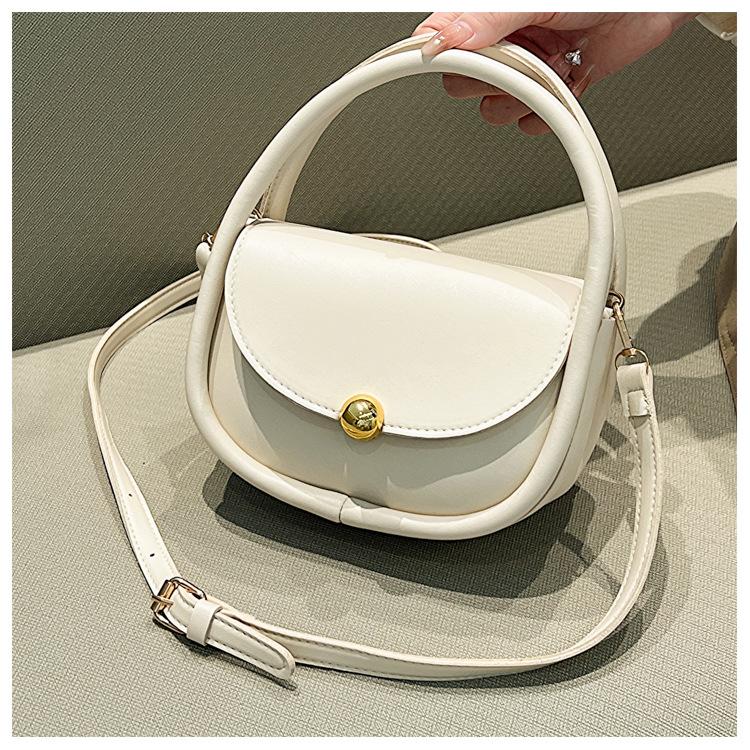 Textured bag women's 2025 summer new trend messenger bag contrasting color fashionable portable small square bag