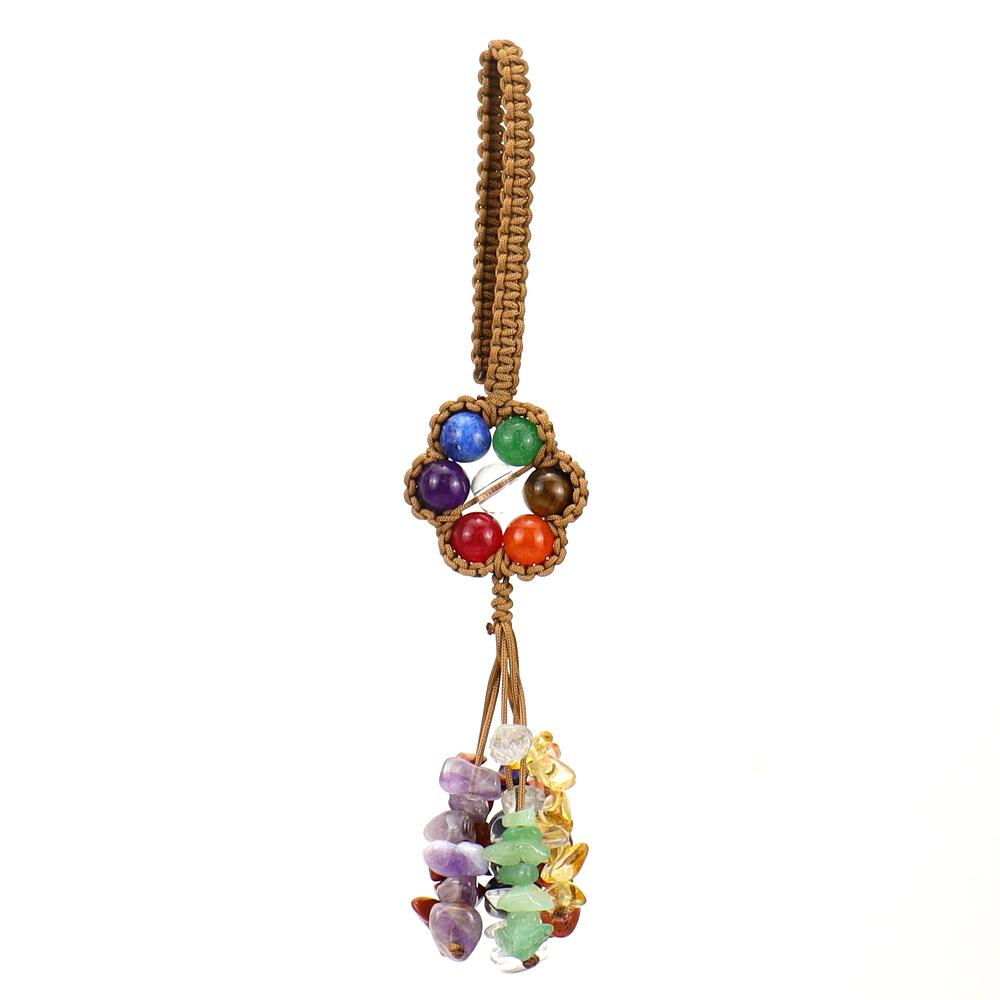 Hand-Woven Crystal Colorful Bead Pendant Keychain Bag Pendant Car Pendant G74