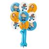 Cartoon Dog Man Theme Balloon Birthday Party Decoration Sherlock Dog Party Supplies Tableware Sets Popcorn Box Banner Plates