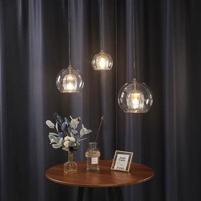 Nordic Modern Glass Pendant Lamp Restaurant Bedroom Bedside Dining Room Kitchen Hanging Lights Island Counter Bar Home Lighting