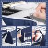 Canvas 2 Layers Pencil Case Organizer Triangular Pencil Case Zipper Pen Bag  Student Learning
