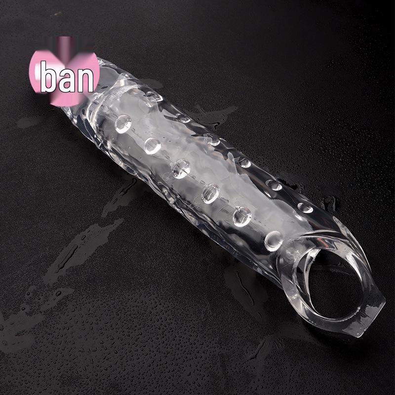 Cross-Border Large Wolf Tooth Crystal Condom - Enhanced Size, Thick Soft Rubber for Men