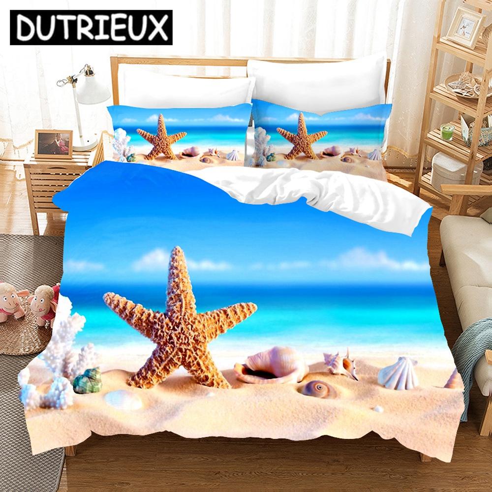 3D Summer Scenery Bedding Sets Duvet Cover Set With Pillowcase Twin Full Queen King Bedclothes Bed Linen