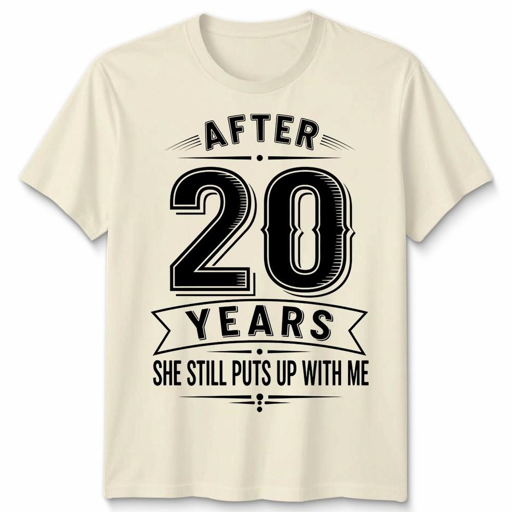 20th Wedding Unisex T Shirt Anniversary Gifts For Husband Or Wife After 20 Years