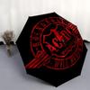 1pc ACDC Band Automatic Opening and Closing Umbrella, Convenient Three-fold Design, 8 Iron Ribs - Suitable for Daily Outdoor Use