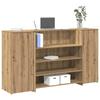 VidaXL Reception Desk Artisan Oak 180x50x103.5cm Engineered Wood, Reception Counter, Salon Reception, Counter 3324177