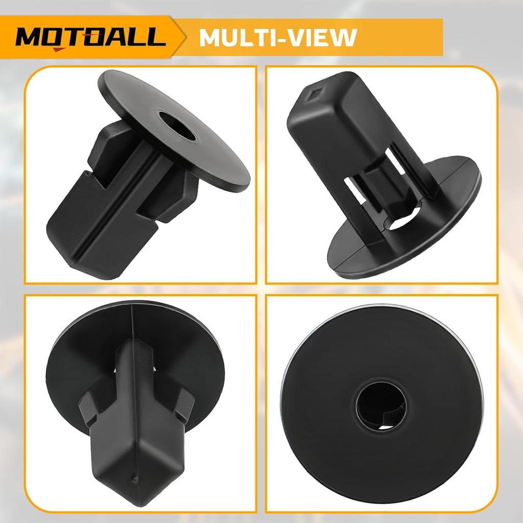 MOTOALL 90189-06013 MR971765 Hood Bumper Fender Liner Front Spoiler Trim Panel Shield Retainer Fastener M5.5#12 Screw Grommet Rivet Clips 9 X 9Mm