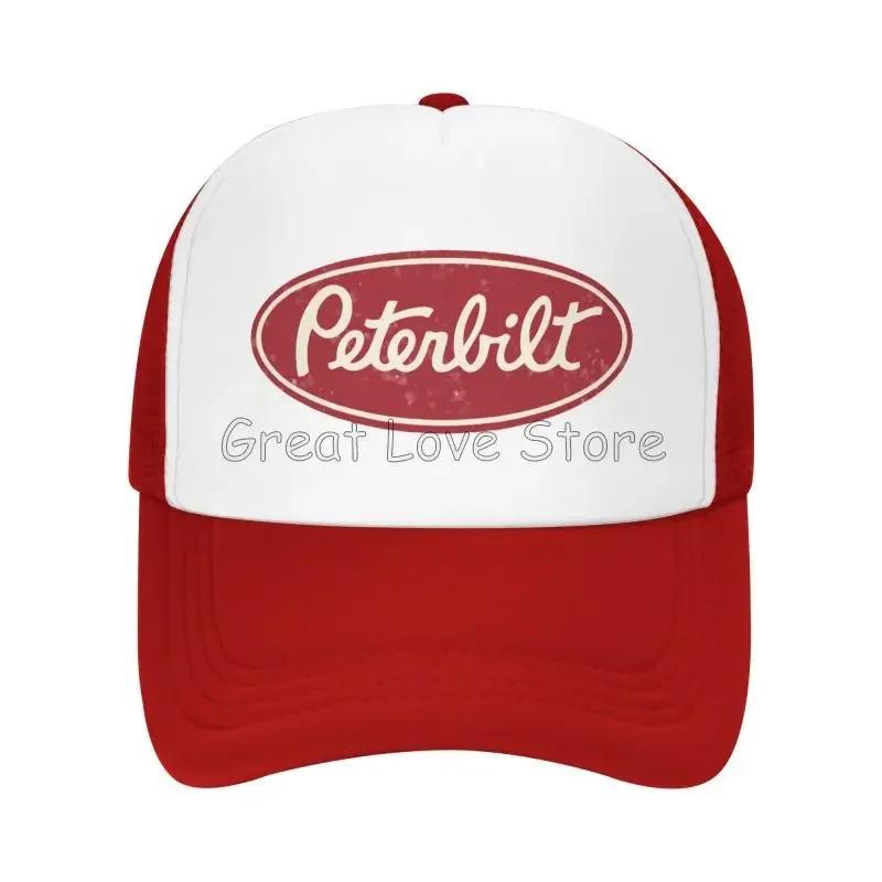 Peterbilt Truck Racing Men Mesh Baseball Caps Unisex Hip Hop Adjustable Snapback Hat Women Summer Casual Sun Hats