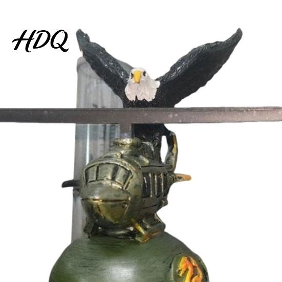 Rain Gauge Outdoor Eagle Airplane Tube Measure with Ground Stake Resin Decorative Tool for Garden Lawn Patio Gift Gardeners