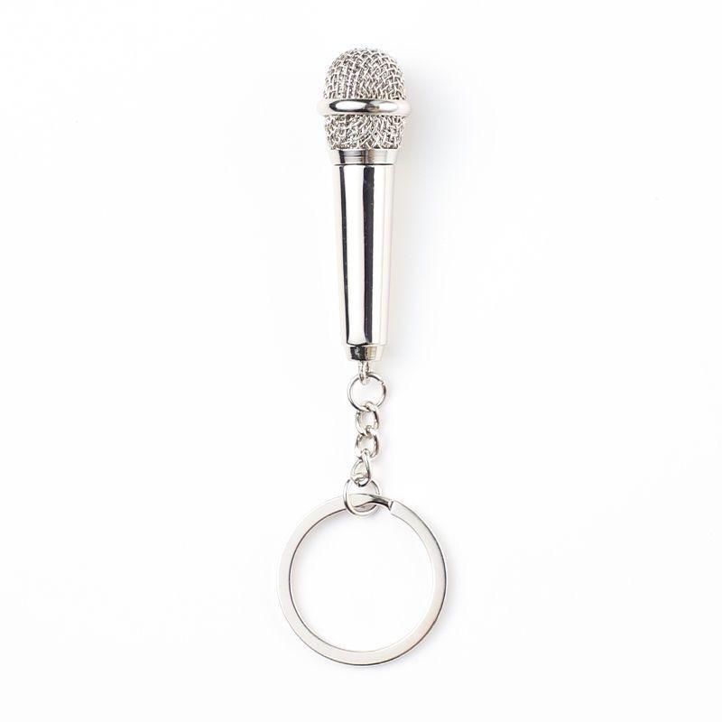 Creative Valentine's Day Metal Microphone Keychain Gift