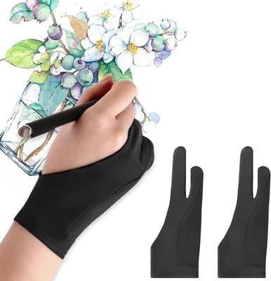 2-Finger Anti-Touch-Handschuhe für iPad/Zeichen-Tablett - Digital Art Glove mit glatter Nylonfaser | Verhindert Schlieren auf Bildschirm & Papier