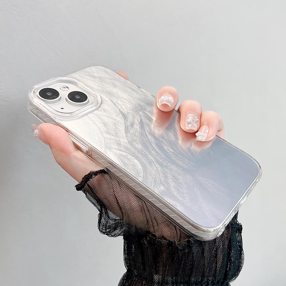 Laser Phone Case for iPhone 11 12 13 14 15 Pro Max 11 14 13 15 Laser Feather Glitter Shockproof Back Cover for iPhone  14 12 13 Pro